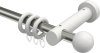 10201327-104032 Gardinenstange Edelstahl / Holz Weiß lackiert 20 mm Ø TALENA - Luina