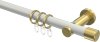 10203111-103238 Gardinenstange Metall 20 mm Ø PLATON - Santo Weiß / Messing-Optik