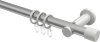 10203111-103332 Gardinenstange Metall 20 mm Ø PLATON - Santo Silbergrau / Weiß
