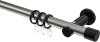 10203111-103929 Gardinenstange Metall 20 mm Ø PLATON - Santo Edelstahl-Optik / Schwarz