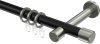 10203125-102939 Gardinenstange Metall 20 mm Ø PRESTIGE - Santo Schwarz / Edelstahl-Optik