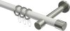10203125-103239 Gardinenstange Metall 20 mm Ø PRESTIGE - Santo Weiß / Edelstahl-Optik