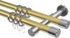10203126-103812 Gardinenstange Metall 20 mm Ø 2-läufig PRESTIGE - Santo Messing-Optik / Chrom