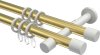 10203126-103832 Gardinenstange Metall 20 mm Ø 2-läufig PRESTIGE - Santo Messing-Optik / Weiß