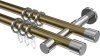 10203126-109512 Gardinenstange Metall 20 mm Ø 2-läufig PRESTIGE - Santo Messing Antik / Chrom