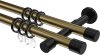 10203126-109529 Gardinenstange Metall 20 mm Ø 2-läufig PRESTIGE - Santo Messing Antik / Schwarz