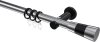 10203311-101229 Gardinenstange Metall 20 mm Ø PLATON - Tanara Chrom / Schwarz