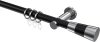 10203311-102912 Gardinenstange Metall 20 mm Ø PLATON - Tanara Schwarz / Chrom