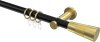 10203311-102938 Gardinenstange Metall 20 mm Ø PLATON - Tanara Schwarz / Messing-Optik