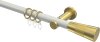 10203311-103238 Gardinenstange Metall 20 mm Ø PLATON - Tanara Weiß / Messing-Optik