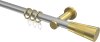 10203311-103338 Gardinenstange Metall 20 mm Ø PLATON - Tanara Silbergrau / Messing-Optik
