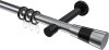10203325-101229 Gardinenstange Metall 20 mm Ø PRESTIGE - Tanara Chrom / Schwarz