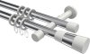 10203326-101232 Gardinenstange Metall 20 mm Ø 2-läufig PRESTIGE - Tanara Chrom / Weiß