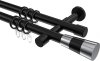 10203326-1029 Gardinenstange Metall 20 mm Ø 2-läufig PRESTIGE - Tanara Schwarz