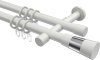10203326-1032 Gardinenstange Metall 20 mm Ø 2-läufig PRESTIGE - Tanara Weiß