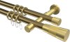 10203326-109538 Gardinenstange Metall 20 mm Ø 2-läufig PRESTIGE - Tanara Messing Antik / Messing-Optik