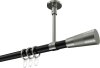 10203333-XX2939 Gardinenstange Metall 20 mm Ø SONETTE - Tanara Schwarz / Edelstahl-Optik