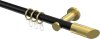 10203411-102938 Gardinenstange Metall 20 mm Ø PLATON - Verano Schwarz / Messing-Optik