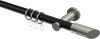 10203411-102939 Gardinenstange Metall 20 mm Ø PLATON - Verano Schwarz / Edelstahl-Optik