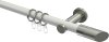 10203411-103239 Gardinenstange Metall 20 mm Ø PLATON - Verano Weiß / Edelstahl-Optik