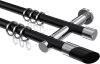 10203412-102912 Gardinenstange Metall 20 mm Ø 2-läufig PLATON - Verano Schwarz / Chrom