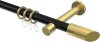 10203425-102938 Gardinenstange Metall 20 mm Ø PRESTIGE - Verano Schwarz / Messing-Optik