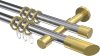 10203426-101238 Gardinenstange Metall 20 mm Ø 2-läufig PRESTIGE - Verano Chrom / Messing-Optik