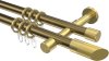 10203426-109538 Gardinenstange Metall 20 mm Ø 2-läufig PRESTIGE - Verano Messing Antik / Messing-Optik