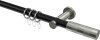 10203511-102939 Gardinenstange Metall 20 mm Ø PLATON - Mavell Schwarz / Edelstahl-Optik