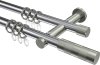 10203512-101239 Gardinenstange Metall 20 mm Ø 2-läufig PLATON - Mavell Chrom / Edelstahl-Optik