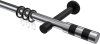 10203525-101229 Gardinenstange Metall 20 mm Ø PRESTIGE - Mavell Chrom / Schwarz