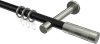 10203525-102939 Gardinenstange Metall 20 mm Ø PRESTIGE - Mavell Schwarz / Edelstahl-Optik