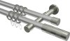 10203526-103339 Gardinenstange Metall 20 mm Ø 2-läufig PRESTIGE - Mavell Silbergrau / Edelstahl-Optik