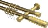10203526-109538 Gardinenstange Metall 20 mm Ø 2-läufig PRESTIGE - Mavell Messing Antik / Messing-Optik
