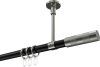 10203533-XX2939 Gardinenstange Metall 20 mm Ø SONETTE - Mavell Schwarz / Edelstahl-Optik