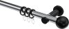 10203611-101229 Gardinenstange Metall 20 mm Ø PLATON - Luino Chrom / Schwarz