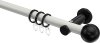 10203611-103229 Gardinenstange Metall 20 mm Ø PLATON - Luino Weiß / Schwarz