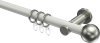 10203611-103239 Gardinenstange Metall 20 mm Ø PLATON - Luino Weiß / Edelstahl-Optik