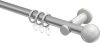 10203611-103332 Gardinenstange Metall 20 mm Ø PLATON - Luino Silbergrau / Weiß