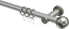 10203611-103339 Gardinenstange Metall 20 mm Ø PLATON - Luino Silbergrau / Edelstahl-Optik