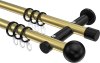 10203612-103829 Gardinenstange Metall 20 mm Ø 2-läufig PLATON - Luino Messing-Optik / Schwarz
