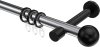10203625-101229 Gardinenstange Metall 20 mm Ø PRESTIGE - Luino Chrom / Schwarz