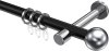 10203625-102912 Gardinenstange Metall 20 mm Ø PRESTIGE - Luino Schwarz / Chrom