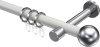 10203625-103212 Gardinenstange Metall 20 mm Ø PRESTIGE - Luino Weiß / Chrom