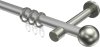10203625-103339 Gardinenstange Metall 20 mm Ø PRESTIGE - Luino Silbergrau / Edelstahl-Optik