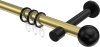 10203625-103829 Gardinenstange Metall 20 mm Ø PRESTIGE - Luino Messing-Optik / Schwarz