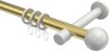 10203625-103832 Gardinenstange Metall 20 mm Ø PRESTIGE - Luino Messing-Optik / Weiß