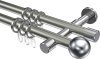 10203626-103912 Gardinenstange Metall 20 mm Ø 2-läufig PRESTIGE - Luino Edelstahl-Optik / Chrom