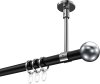 10203633-102912 Gardinenstange Metall 20 mm Ø SONETTE - Luino Schwarz / Chrom