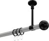 10203633-XX3229 Gardinenstange Metall 20 mm Ø SONETTE - Luino Weiß / Schwarz